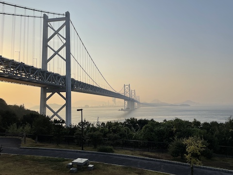 与島パーキングエリアの風景