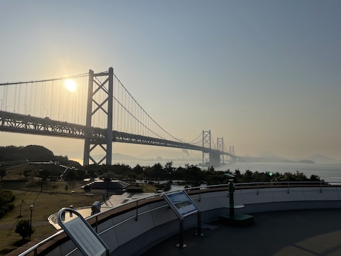 与島パーキングエリアの風景