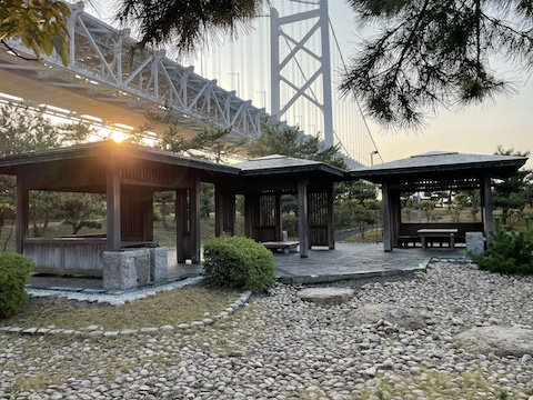 与島パーキングエリアの風景