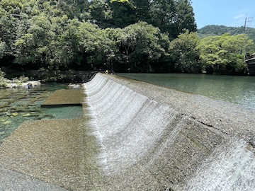 汗見川遊泳場の風景