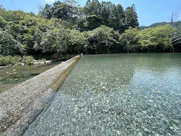 汗見川遊泳場の風景