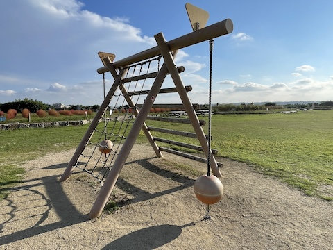 岡山市日応寺自然の森 スポーツ広場の風景