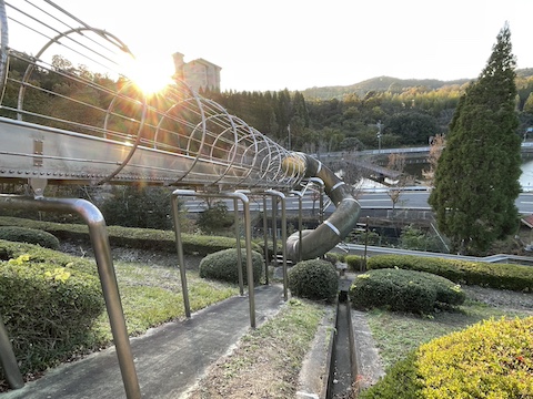 岡山県美作ラグビー・サッカー場の風景